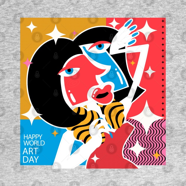 World Art Day Woman by Mako Design 